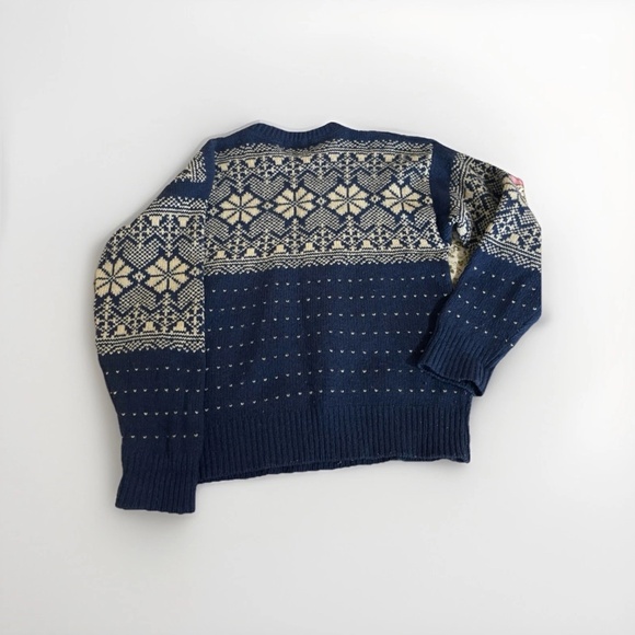 Cambridge Dry Goods Men's Snowflake Sweater Wool Blend, Aztec Pattern - Picture 2 of 5